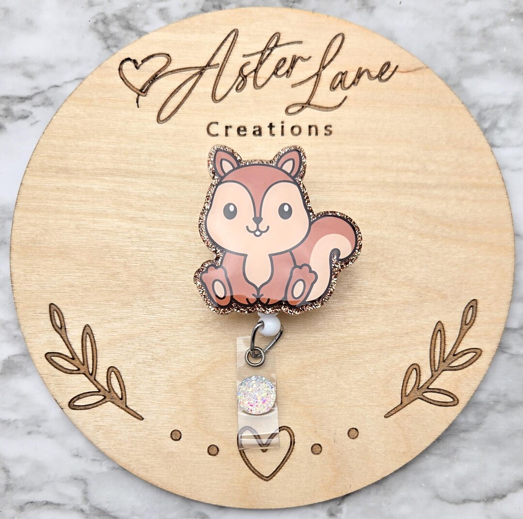 Squirrel Badge Reel Medical Badge Reel Cute Squirrel Gift Badge Reel