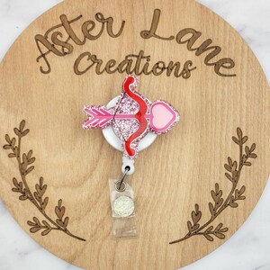 Valentines Badge Reel, Holiday Badge Reel, Pink Badge Reel, Arrow Badge Reel, Heart Badge Reel, Badge Reel, Retractable Badge Reel