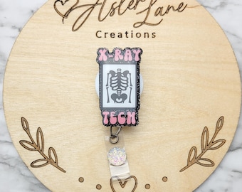 Xray Tech Badge Reel, Xray badge reel, Xray Tech Gift, Glitter Badge Reel, Cute Badge Reel, X-ray Tech Badge Reel, Women's Badge Reel