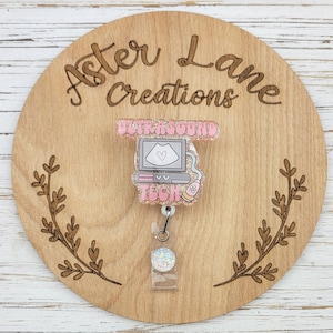 Ultrasound Tech Badge Reel, Sonographer Badge Reel, Badge Reel, Glitter Badge Reel, Medical Sonographer Badge Reel, Ultrasound Tech Gift