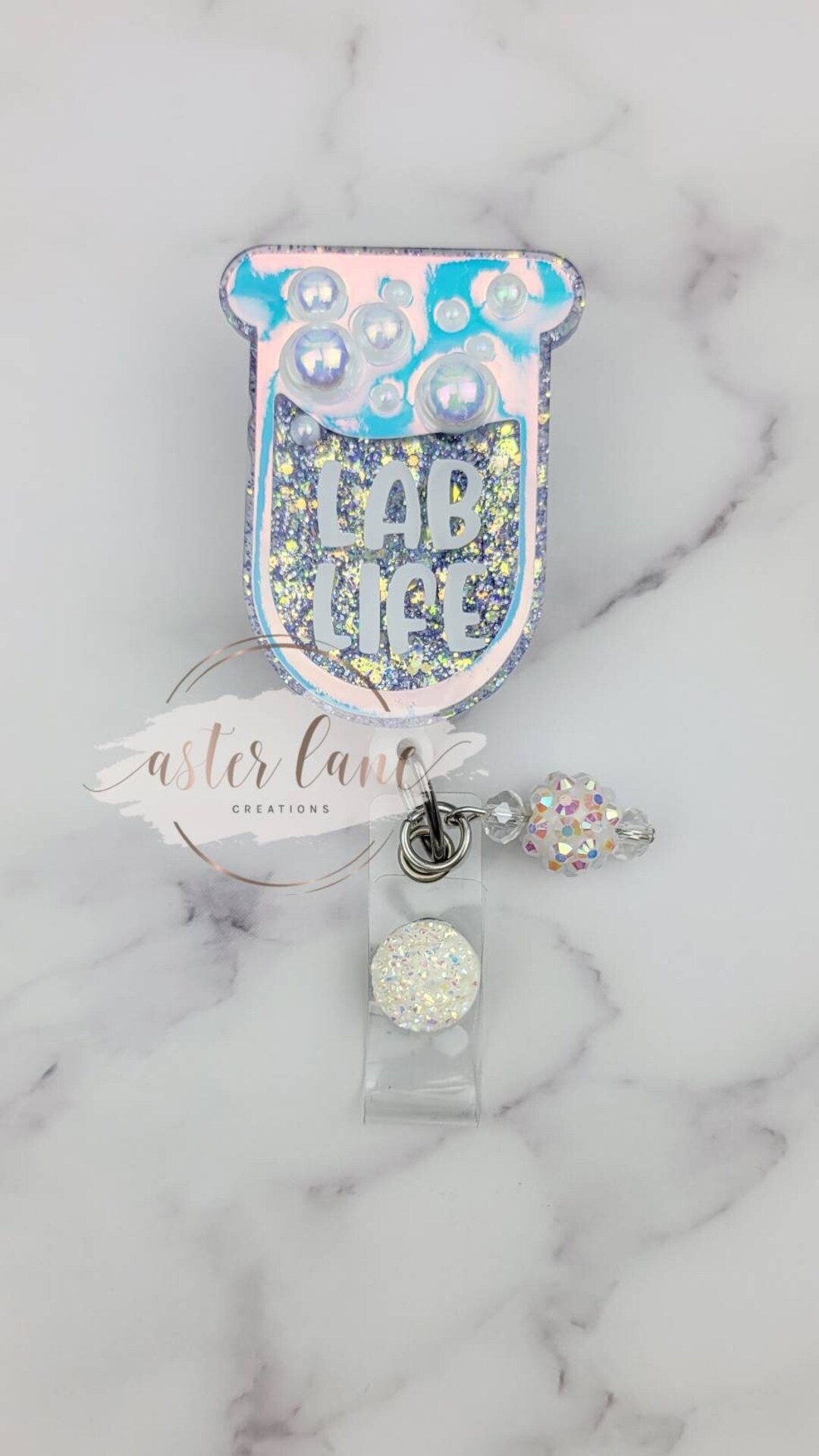 LAB Badge Reel, LAB Life Badge Reel, Cute Badge Reel, Glitter Badge Reel, Badge Reel, Women's