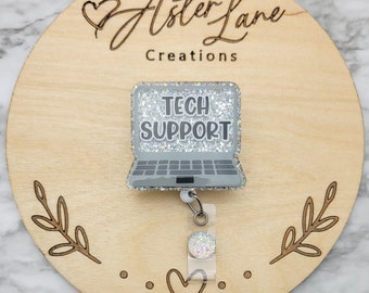 Tech Support Badge Reel, Computer Badge Reel, Computer Tech Gift, Computer  Technician Badge Reel, Laptop Badge Reel, Retractable Badge Reel 