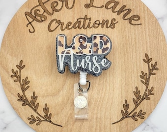 Labor and Delivery Nurse Badge Reel, L&D Nurse Gift, Glitter Badge Reel, Cute Badge Reel, Labor and Delivery Gift, Medical Badge Reel