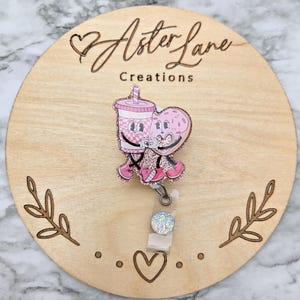 BFF Badge Reel, Coffee Badge Reel, Friend Gift, Donut Badge Reel, Heart Badge Reel, Badge Reel, Retractable Badge Reel