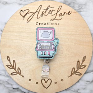 Ultrasound Tech Badge Reel, Sonographer Badge Reel, Badge Reel, Glitter Badge Reel, Medical Sonographer Badge Reel, Ultrasound Tech Gift