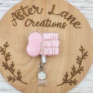 Birth Takes Balls, Birth Ball Badge Reel, Labor and Delivery Nurse Badge Reel, Peanut Badge reel, Labor Ball Badge Reel, Nurse Gift