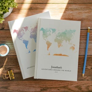 Carte du monde Carnet de voyage Carnet de voyage personnalisé Carte de voyage Carnet de voyage Planificateur de voyage Liste de seaux