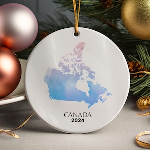 Kanada Personalisierte Weihnachtsbaum Ornament Weihnachtsdekoration Geschenk vorhanden Christbaumkugel Festliche Dekor Urlaub Custom