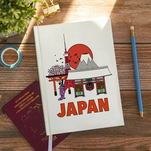 Diario de viaje de Japón, cuaderno personalizado, serie de libros de aventuras, scrapbooking, planificador de viajes