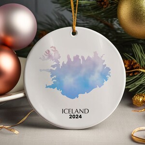 Décoration de sapin de Noël personnalisée Islande Décoration de Noël Cadeau Cadeau Boule de Noël Décoration de fête Personnalisée des Fêtes