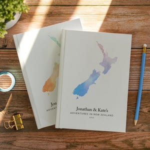 Neuseeland Reisejournal Personalisiertes Notizbuch Reisekarte TagebuchReiseplaner Bucket List Buch