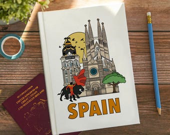 Spain Travel Journal Personalised Notebook Adventure book series Scrapbooking Travel Planner