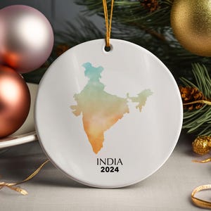 India Gepersonaliseerde kerstboomornament Kerstversiering Cadeau Cadeau Cadeau Kerstbal Feestelijk Decor Feestdag Aangepast