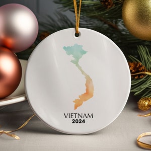 Vietnam Personalised Christmas Tree Ornament Christmas Decoration Gift Present Xmas Bauble Festive Decor Holiday Custom