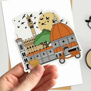 Florence Italy Travel Sticker Scrapbooking Planner Sticker Journal Sticker
