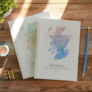 Scotland Personalised Travel Journal | Travel Map Diary, Planner & Bucket List Book