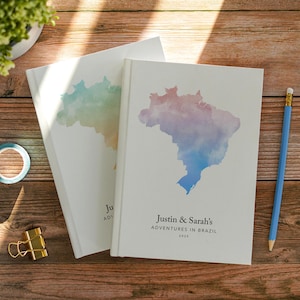 Brazil Travel Journal Personalised Notebook Travel Map Diary Travel Planner Bucket List Book