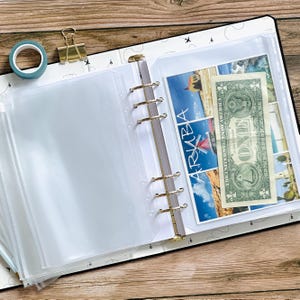 Memorabilia Pocket [5 pack] - Ultimate Travel Journal Insert Refill Planner Insert Organiser Insert Scrapbooking 6 Ring A5