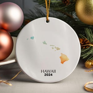 Hawaii Personalisierter Weihnachtsbaum Ornament Weihnachtsdekoration Geschenk vorhanden Christbaumkugel Festliche Dekoration Urlaub Custom