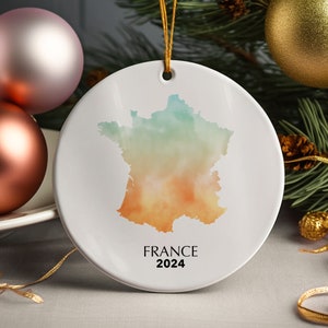 France Personalised Christmas Tree Ornament Christmas Decoration Gift Present Xmas Bauble Festive Decor Holiday Custom