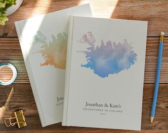 Iceland Travel Journal Personalised Notebook Travel Map Diary Travel Planner Bucket List Book