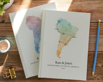 South America Personalised Travel Journal | Travel Map Diary, Planner & Bucket List Book