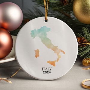 Italien Personalisierte Weihnachtsbaum Ornament Weihnachtsdekoration Geschenk vorhanden Weihnachtskugel Festliche Dekor Urlaub Custom