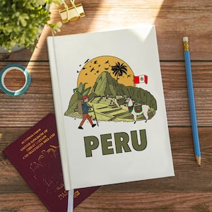 Carnet de voyage Pérou Carnet personnalisé Série de livres d&#39;aventures Scrapbooking Travel Planner