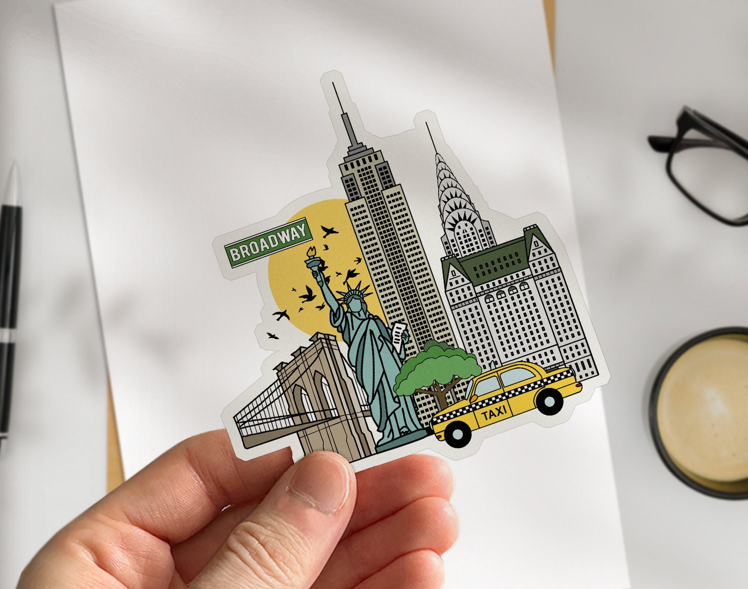 New York Die Cut Sticker Pack, Removable Stickers, NYC Laptop Decals,  Travel Stickers Set of 20 