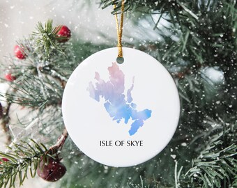 Isola di Skye Scozia Ornamento per albero di Natale personalizzato Decorazione natalizia Regalo regalo Palline di Natale Decorazioni festive Personalizzato per le vacanze