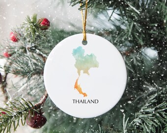 Thailand Gepersonaliseerde Kerstboom Ornament Kerstversiering Cadeau Cadeau Xmas Snuisterij Feestelijke Decor Vakantie Custom