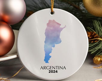 Argentina Personalised Christmas Tree Ornament Christmas Decoration Gift Present Xmas Bauble Festive Decor Holiday Custom