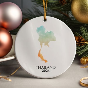 Thailand Personalised Christmas Tree Ornament Christmas Decoration Gift Present Xmas Bauble Festive Decor Holiday Custom