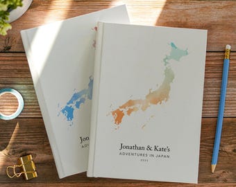 Japan Travel Journal Personalised Notebook Travel Map Diary Travel Planner Bucket List Book Tokyo Kyoto