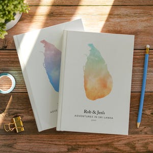 Sri Lanka Reisejournal personalisiertes Tagebuch Reisekarte Notizbuch Reiseplaner Bucket List