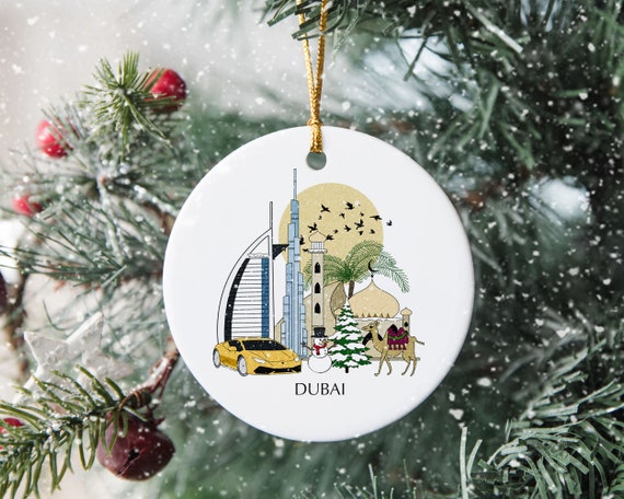 Dubai UAE Christmas Tree Ceramic Ornament Emirates - Etsy Singapore