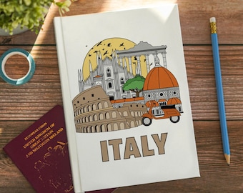 Italië Reisdagboek Gepersonaliseerd notitieboek Avontuurboekenreeks Scrapbooking Reisplanner