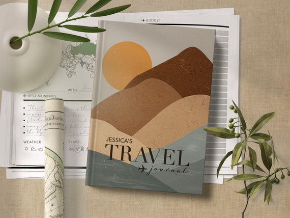 Buy Personalised Travel Journal Abstract Travel Diary Notebook Bucket List World  Travel Gift Custom Journal Couple Gift Travel Map Online in India 