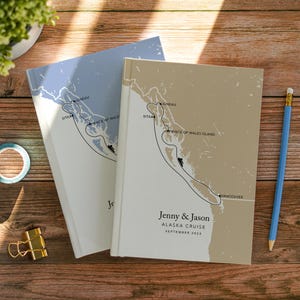 Carte personnalisée Croisière en Alaska Carnet de voyage personnalisé Liste de seaux Voyages du monde Carnet d'aventures Planificateur de voyage
