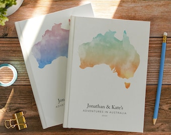 Australia Travel Journal Personalised Notebook Travel Map Diary Travel Planner Bucket List Book