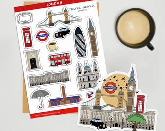London Sticker Blatt Scrapbooking Planer Sticker Journal Aufkleber