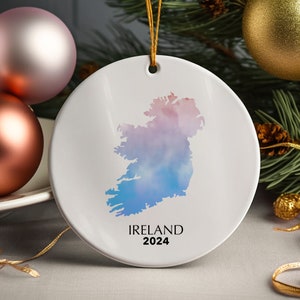 Irland personalisierte Weihnachtsbaum Ornament Weihnachten Dekoration Geschenk Geschenk Weihnachtskugel Festliche Dekor Urlaub Custom