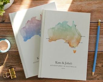 Australia Personalised Travel Journal | Travel Map Diary, Planner & Bucket List Book