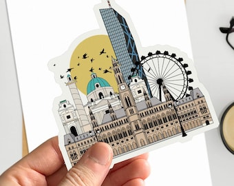 Vienna Die Cut Sticker Scrapbooking Planner Sticker Journal Sticker
