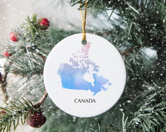 Canada Ornamento personalizzato per l'albero di Natale Decorazione natalizia Regalo presente Pallina di Natale Decorazioni festive Personalizzato per le vacanze