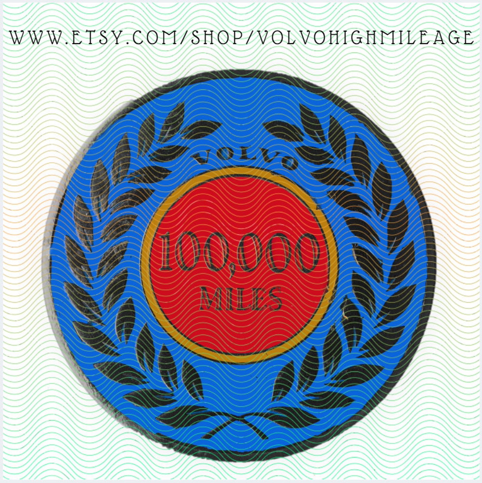 Volvo High Mileage Badge Vinyl Automotive Decal Etsy