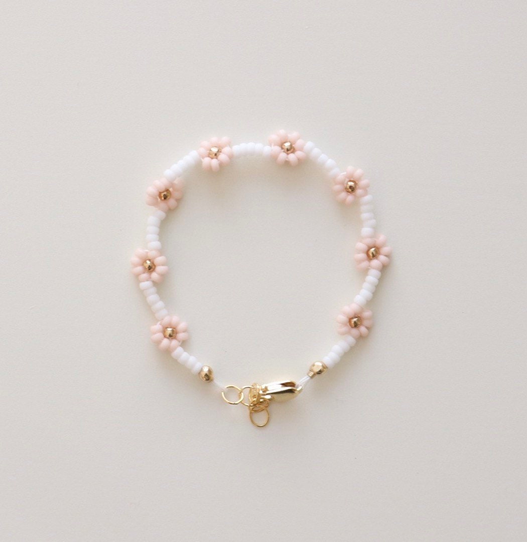 Beaded bracelet flower beaded bracelet Etsy