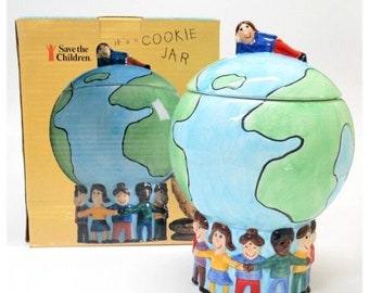 Save Children Jar Cookie Treat Centrum Helping Families Global International Vtg