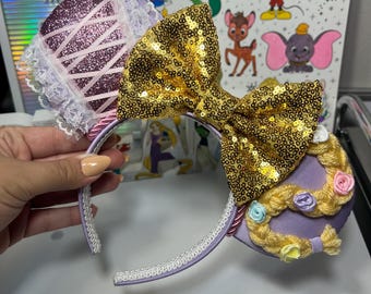 Haunted Mansion Mouse Ears: Sequin Bow, Halloween Headband  display picture 1
