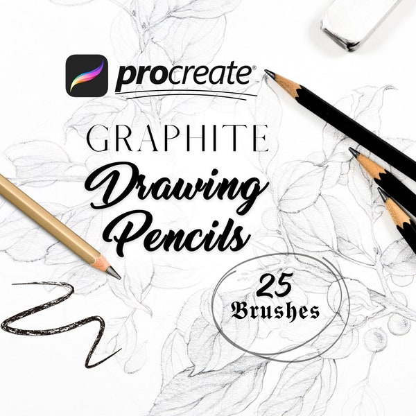 Procreate Brushes | Graphite Pencil Sketch Drawing Texture Linework Fineliner Brushes | Tattoo Design Shading Whipshading Brush Set